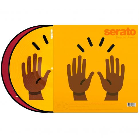 Serato 2x 12" Emoji Series Control Vinyl Pressing #1 Hands