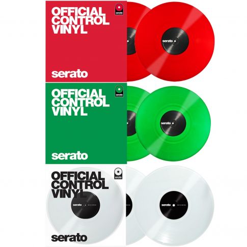 Serato Performance Series Clear, Red, and Green 12” Control Vinyl Package