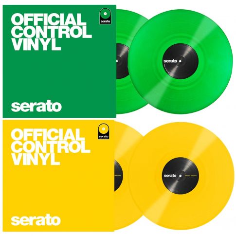 Serato Performance Series Green and Yellow 12” Control Vinyl Package