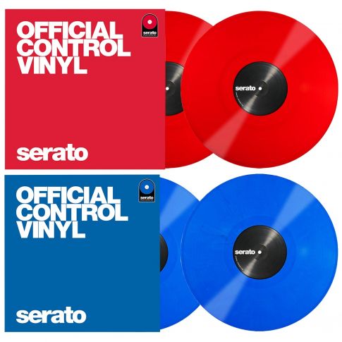 Serato Performance Series Red and Blue 12” Control Vinyl Package