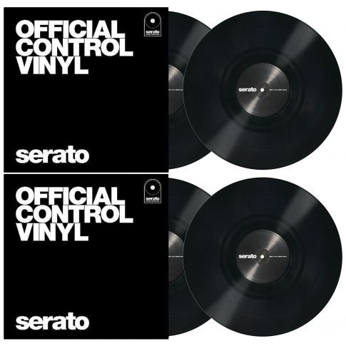 Serato SCV-PS-BLK-OJ Performance Series Black 12” Control Vinyl Quad Pack