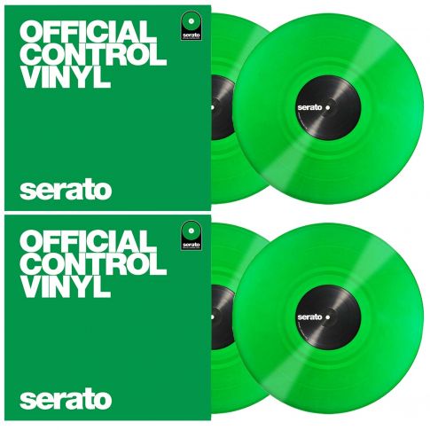 Serato SCV-PS-GRN-OJ2 Performance Series Green 12” Control Vinyl Quad Pack