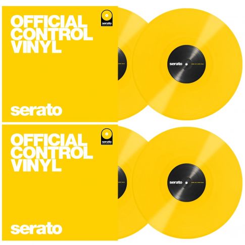 Serato SCV-PS-YEL-OV Performance Series Yellow 12” Control Vinyl Quad Pack