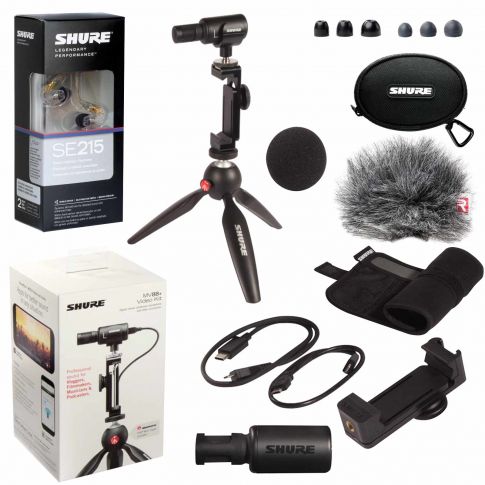 Shure MV88+SE215-CL Portable Videography Kit