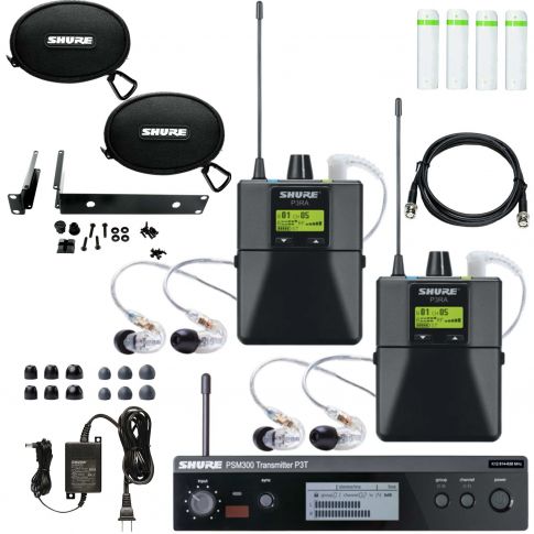 Shure P3TRA215TWP PSM300 Twin Pack Pro Personal Monitor System