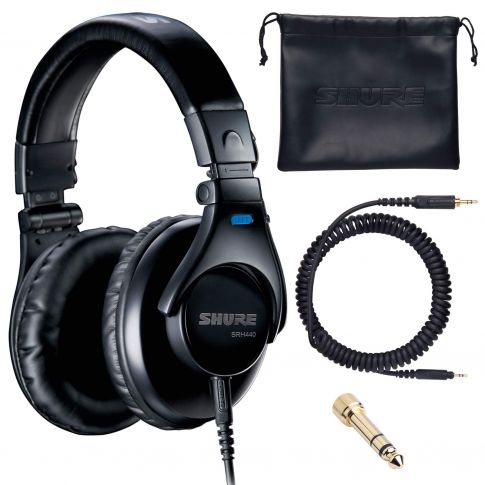 Shure SRH440 Professional 40mm Neodymium Studio Headphones