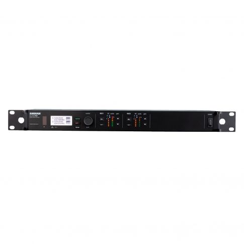 Shure ULXD4D Dual Channel Digital Wireless Receiver with 1/2 Wave Antenna & Rack Mounting Hardware (G50 Band)