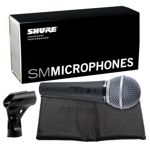 Shure SM48S-LC Cardioid Dynamic Vocal Microphone with on/off switch