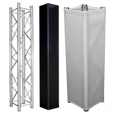 Global Truss SQ-4112 6.56FT (2.0m) Square Segment with 6.56FT Truss Cover and 6.56FT Black Truss Cover Package