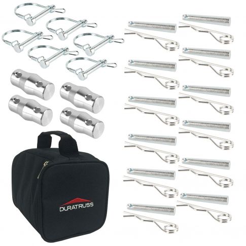 Trusst Replacement Accessories Package with Carry Bag - Snap Pins, Conical Couplers, Spigots, and Cotter Pins