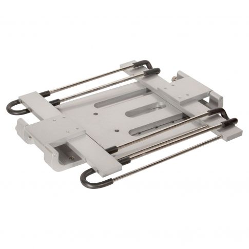 Ultimate Support JS-LPT400 JamStands Series Aluminum Double-tier, Multi-purpose Laptop/DJ Stand Folded