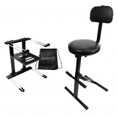 Ultimate Support JS-MPF100 Performance Chair with Black Laptop Stand