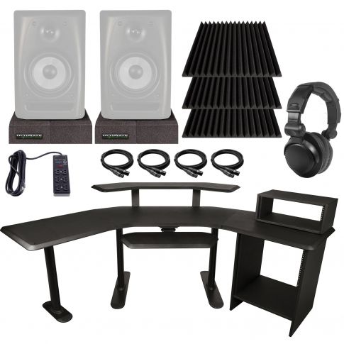 Ultimate Support NUC-004 Nucleus Desk with DJ Headphones & Foam Panels