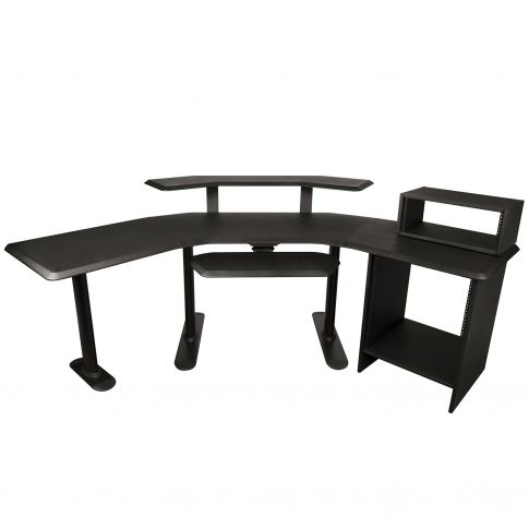 Ultimate Support NUC-004 Nucleus Series Studio Desk - Base model with 24" Extensions, 12 Space Rack, 2nd Tier, 4 Space Rack, & Keyboard Tray