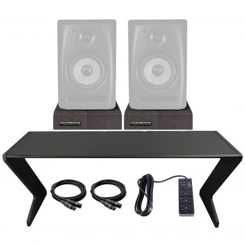 Ultimate Support NUC-Z-KBD Nucleus-Z Player Keyboard Desk with Ultimate Isolator Pads Package
