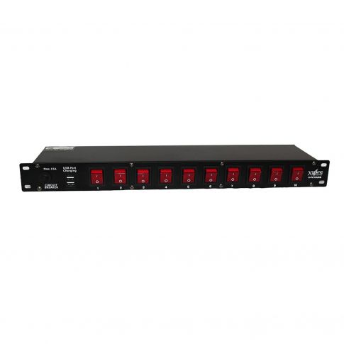 Xstatic X-PC10USB 10 Plug Power Conditioner w/USB Charging Ports