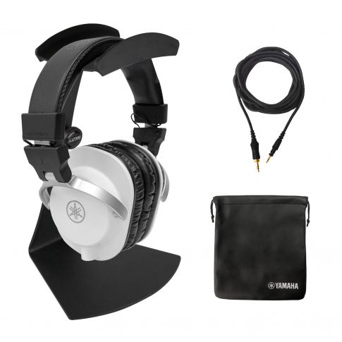 Yamaha HPH-MT5W White Studio Monitor Headphones with Table Stand