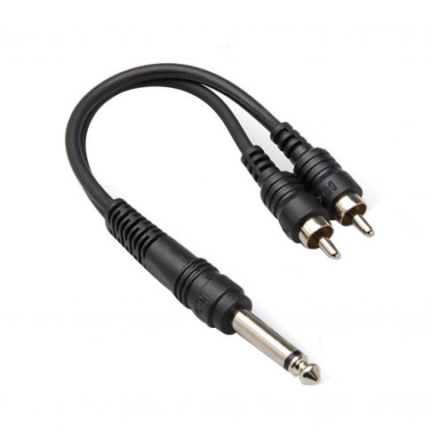Hosa Technology YPR-103 Dual RCA Female to 1/4” in TS Male Y-Cable